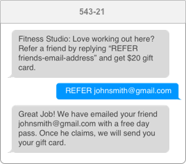 Driving referrals with SMS marketing