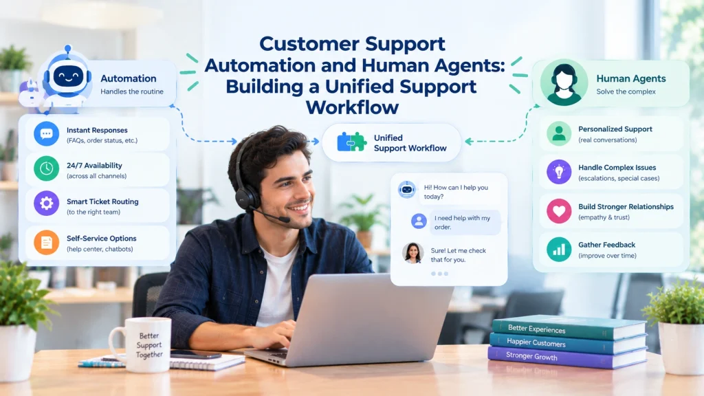 Customer Support Automation and Human Agents: Building a Unified Support Workflow